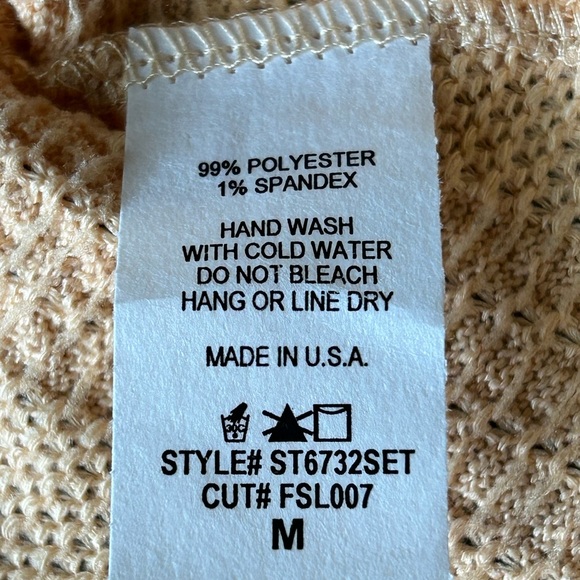 FSL Apparel Textured Knit Tank & Short Set | M - Picture 5 of 5